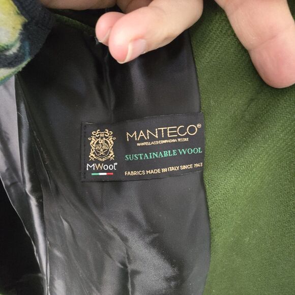 Thakoon Women's Virgin Wool Long Coat Deep Green Size L Cozy Elegance NWT $598 - Picture 12 of 13